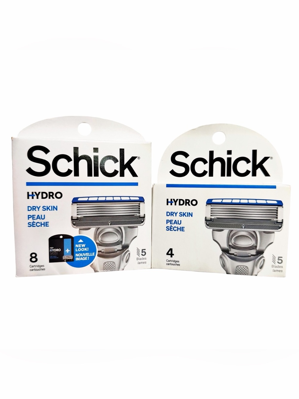 SCHICK Hydro Dry Skin 5 Blade Razor 12 Refill Cartridges - New in Sealed Box